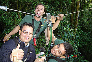 The best part of the zip line canopy tour in Boquete is the adrenaline